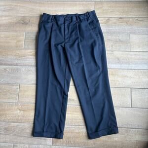 Nike Golf Dri-Fit Men's Size 38x30 Slim Fit Navy Blue Golf Pants Cuffed‎